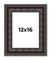 12x16 3.5" Wide Ornate Black Picture Frame - UV Acrylic, Foam Board Backing, Hanging Hardware